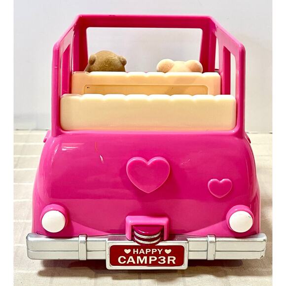 LILWOODZEEZ – Family PINK CAR 2 figures happy campers car calico critters - Picture 5 of 5